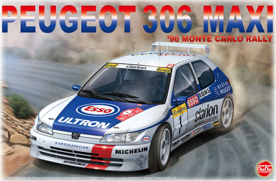 1:24 Scale NuNu Peugeot 306 Maxi '96 Monte Carlo Model Kit