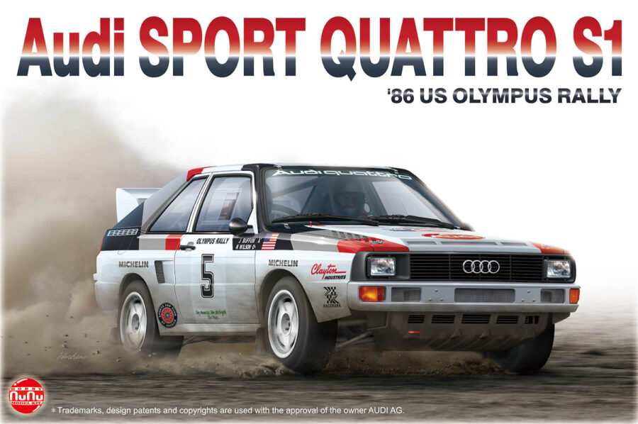 1:24 Scale NuNu Audi Quattro S1 Olympus Rally '86 Model Kit