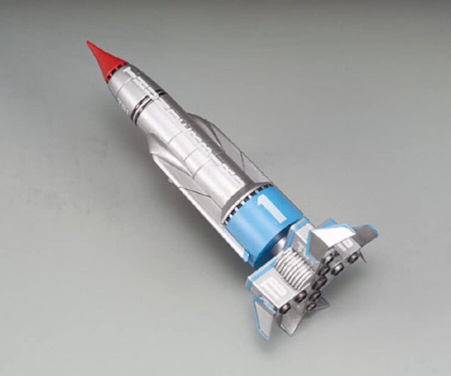 1:350 Scale Aoshima Thunderbirds 1 & Launch Base Model Kit - Image 4