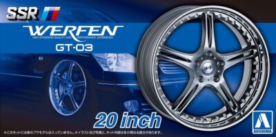 1:24 Scale Aoshima SSR Werfen GT-03 20inch Wheels & Tyre Set