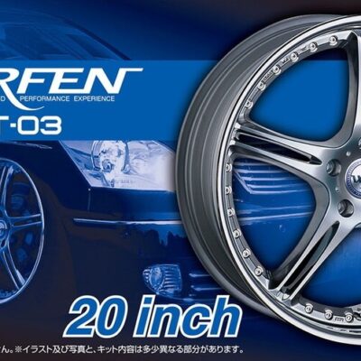1:24 scale Aoshima SSR Werfen GT-03 20inch Wheels & Tyre Set