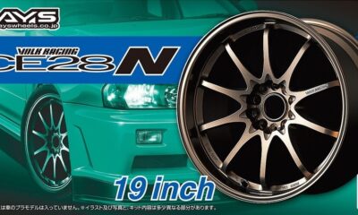 1:24 Scale Aoshima Volk Racing CE28N 19inch Wheels & Tyre Set