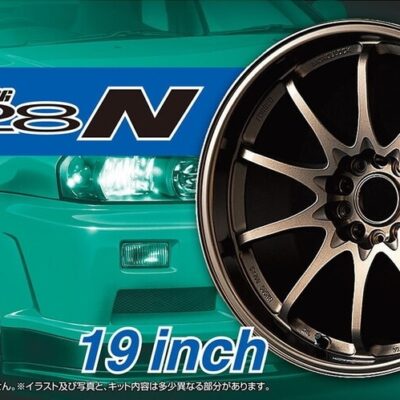 1:24 scale Aoshima Volk Racing CE28N 19inch Wheels & Tyre Set