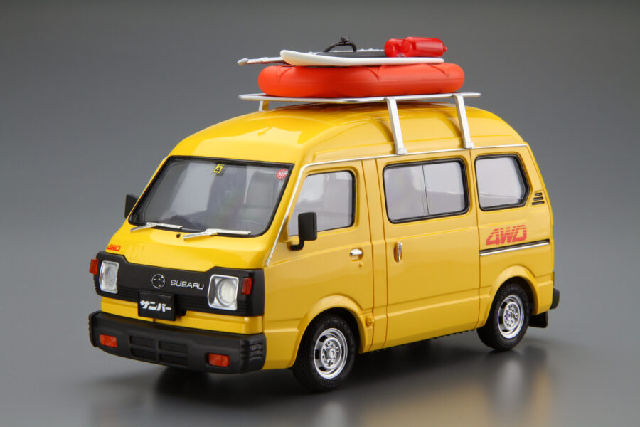 1:24 Scale Aoshima Subaru TT1 Sambar High-Roof 4WD Model Kit - Image 2