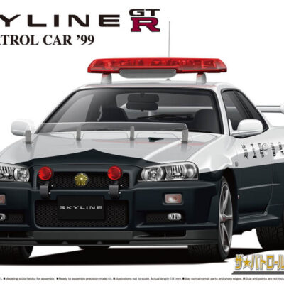 1:24 Scale Aoshima Nissan BNR34 R34 Skyline GT-R Police Patrol Car '99 Model Kit