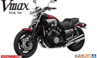 1:12 Scale Aoshima Yamaha Vmax 5GK w/Custom Parts Bike Model Kit