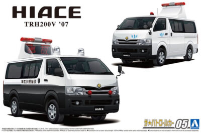 1:24 Scale Aoshima Toyota TRH200V Hiace Traffic Accident Disposal Car Model Kit