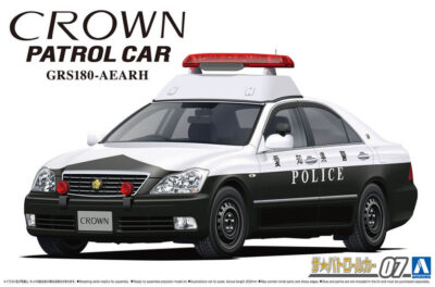 1:24 Scale Aoshima Toyota GRS180 Crown Patrol Police Car Model Kit