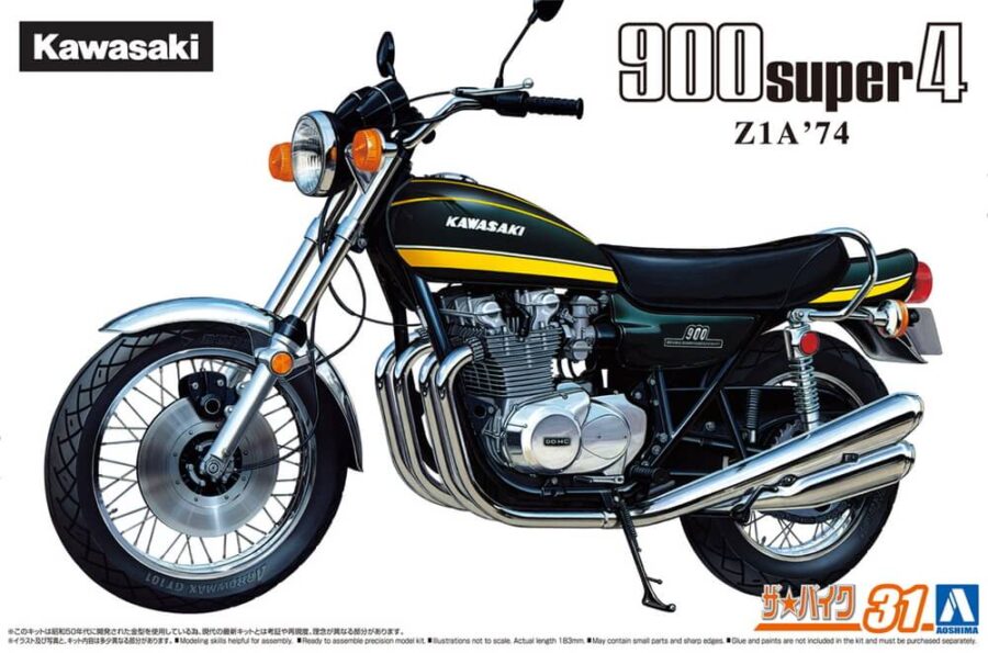 1:12 Scale Aoshima Kawasaki 900 Super4 Z1A Bike Model Kit
