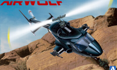 1:48 Scale Aoshima Airwolf Bell Helicopter Model Kit - Includes Bonus Clear Body!