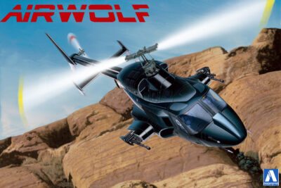 1:48 Scale Aoshima Airwolf Bell Helicopter Model Kit - Includes Bonus Clear Body
