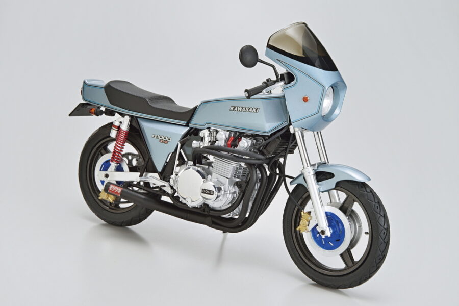 1:12 Scale Aoshima Kawasaki Z1-R Custom KZT00D Bike Model Kit - Image 2