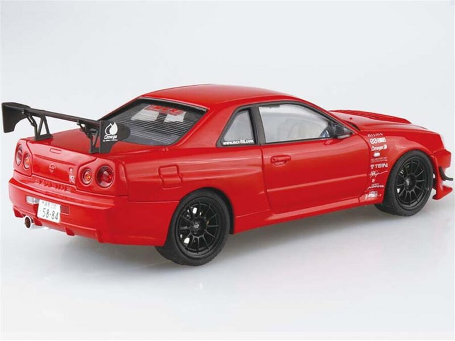 1:24 Scale Aoshima Nissan Skyline MCR BNR34 R34 GT-R Model Kit - Image 3
