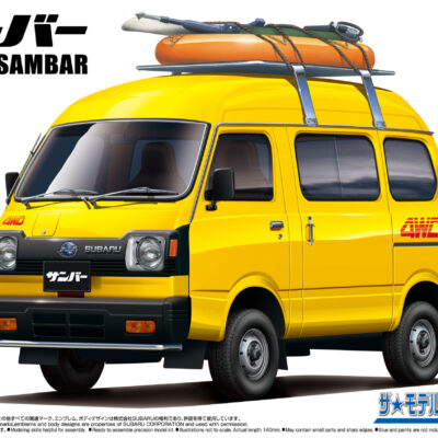 1:24 Scale Aoshima Subaru TT1 Sambar High-Roof 4WD Model Kit