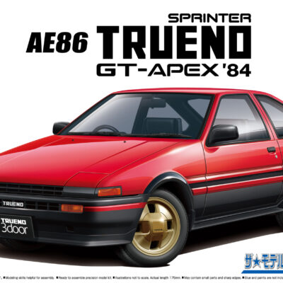 1:24 Scale Aoshima Toyota AE86 Sprinter Trueno GT-APEX '84 + Engine Car Model Kit