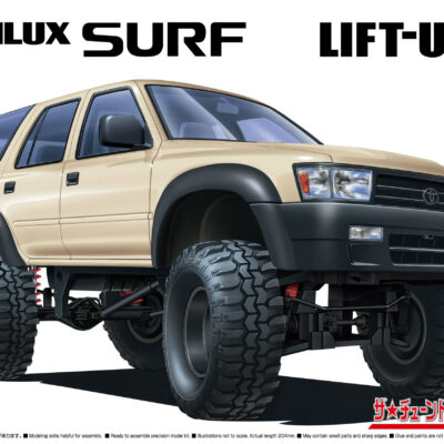 1:24 scale Aoshima Toyota VZN130G Hilux Surf Lift Up Car Model Kit
