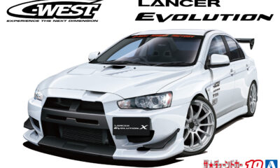 1:24 Scale Aoshima Mitsubishi C-West CZ4A Lancer Evolution X Car Model Kit