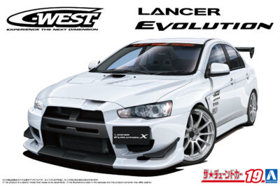 1:24 Scale Aoshima Mitsubishi C-WEST CZ4A Lancer Evolution X Car Model Kit