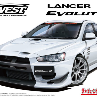 1:24 Scale Aoshima Mitsubishi C-West CZ4A Lancer Evolution X Car Model Kit