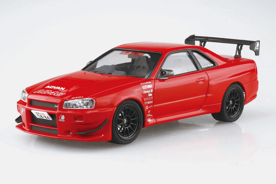 1:24 Scale Aoshima Nissan Skyline MCR BNR34 GTR Model Kit - Image 2