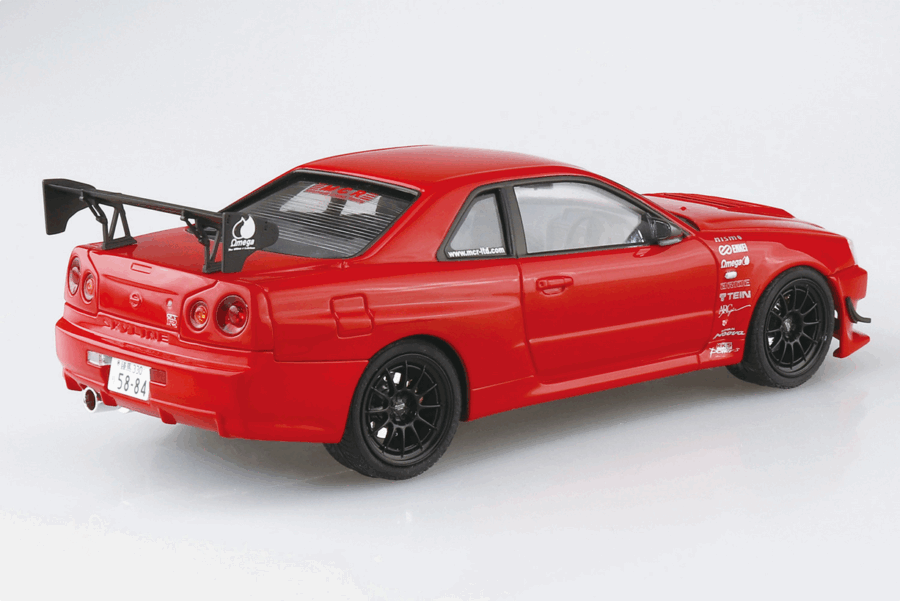 1:24 Scale Aoshima Nissan Skyline MCR BNR34 GTR Model Kit - Image 3