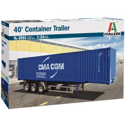 1:24 scale Italeri 40' Container Trailer Model Kit