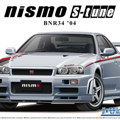 1:24 Scale Aoshima Nissan BNR34 Skyline GTR Nismo S-Tune '04 Car Model Kit
