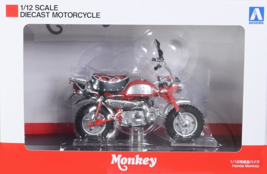 1:12 Scale Aoshima Honda Monkey Limited (Monza Red) Diecast Model