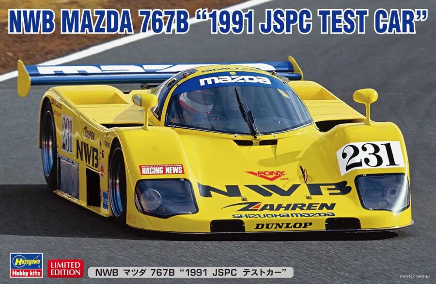 1:24 Scale Hasegawa NWB Mazda 767B 1991 JSPC Test Car Model Kit