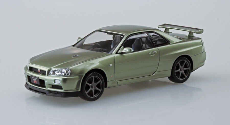 1:32 Scale Aoshima Nissan R34 Skyline GTR  (Millenium Jade) Snap Kit - Image 2