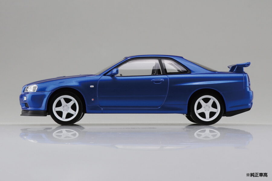 1:32 Scale Aoshima Nissan R34 Skyline GTR Custom Wheel (White Pearl) Snap Kit - Image 4
