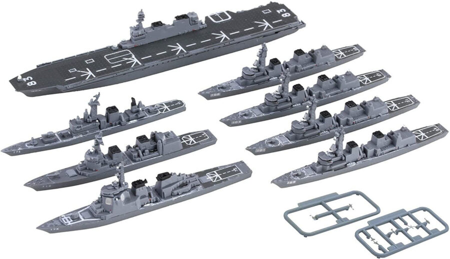 1:3000 Scale Fujimi JMSDF Escort Flotilla 1 Model Set No.30 w/Ship-Based Helicopter Model Set - Image 2