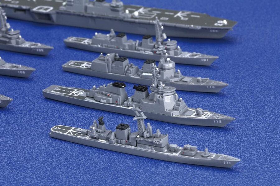 1:3000 Scale Fujimi JMSDF Escort Flotilla 1 Model Set No.30 w/Ship-Based Helicopter Model Set - Image 5
