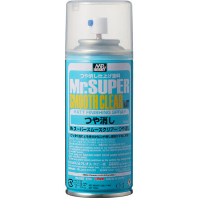Mr Hobby Super Smooth Clear Top Coat Spray Can 170ml - Flat
