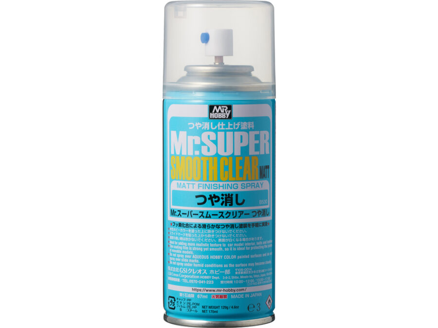 Mr.Hobby Super Smooth Clear Top Coat Spray Can 170ml - Flat