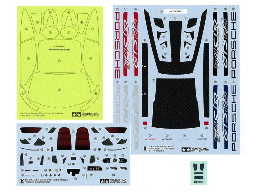 1:24 Scale Tamiya Porsche 911 GT3 RS (992) Model Kit - Image 14