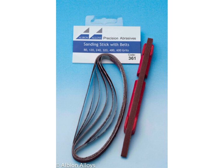 Albion Alloys Sanding Sticks w/ Belts 6 Grits Kent Models