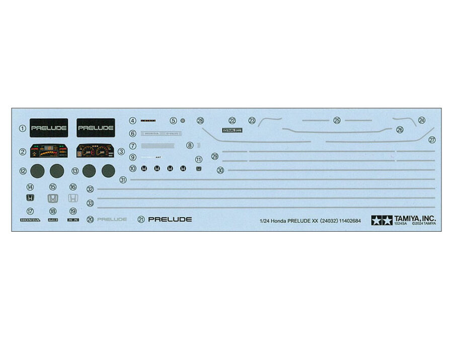 1:24 Scale Tamiya Honda Prelude XX Model Kit - Image 10