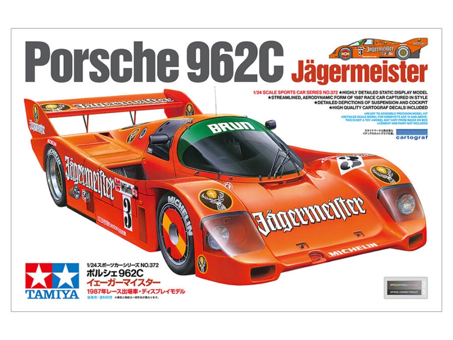 1:24 Scale Tamiya Porsche 962C Jägermeister Model Kit *PRE-ORDER