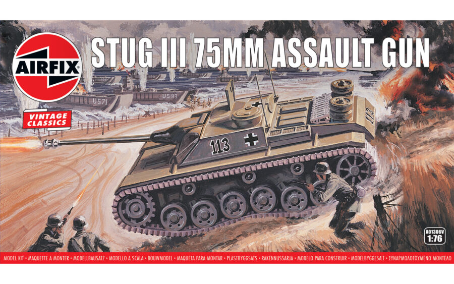1:76 Scale Airfix Stug III 75mm Assault Gun Model Kit
