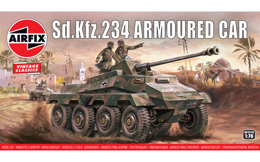 1:76 Scale Airfix SDKFz.234 Armoured Car Model Kit