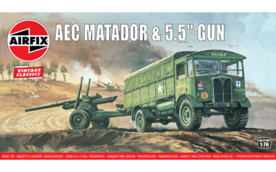 1:76 Scale Airfix AEC Matador & 5.5inch Gun Model Kit