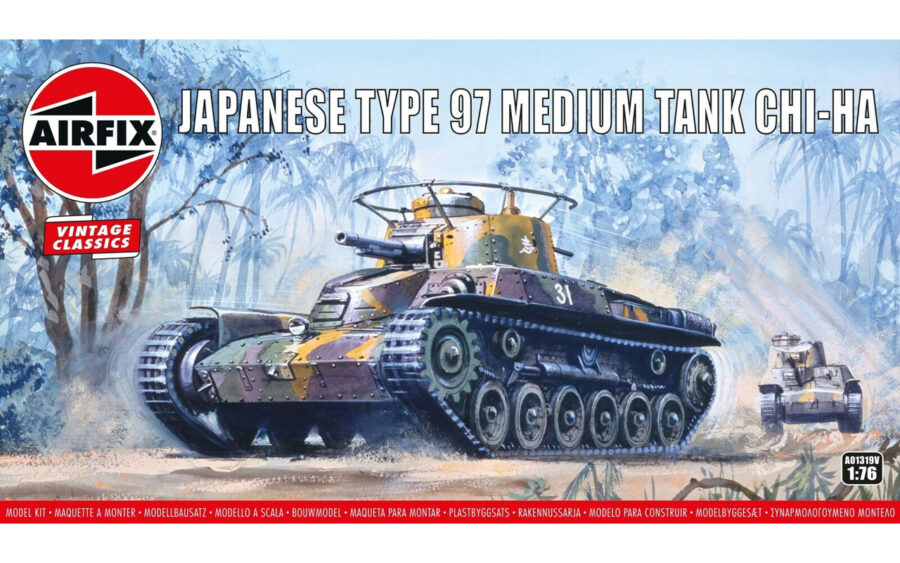 1:76 Scale Airfix Type 97 Chi Ha Japanese Tank Model Kit