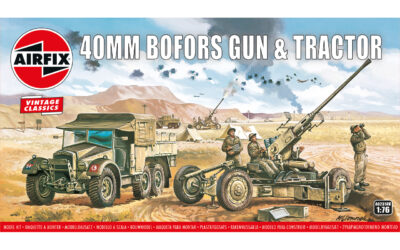 1:76 Scale Airfix Bofors 40mm Gun & Tractor Model Kit