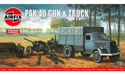 1:76 Scale Airfix Pak 40 Gun & Track Model Kit