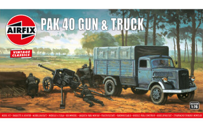 1:76 Scale Airfix Pak 40 Gun & Track Model Kit
