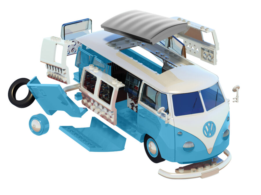 Airfix QUICKBUILD - Volkswagen Camper Van - Blue - Image 2