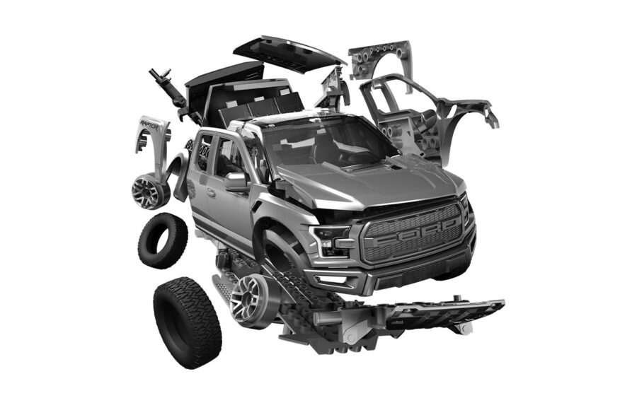 Airfix QUICKBUILD - Ford F-150 Raptor - Grey - Image 2