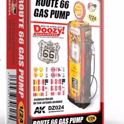 1:24 Scale AK Interactive: Route 66 Gas Pump Model Kit