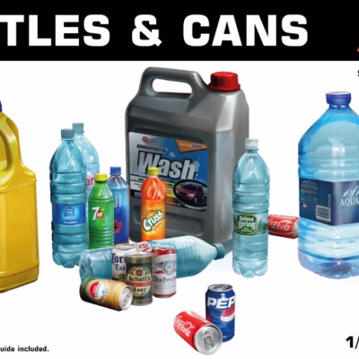 1:35 scale AK Interactive: Bottles & Cans Model Kit